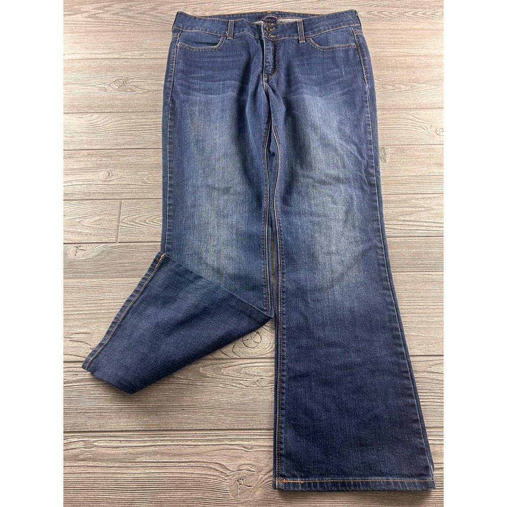 Levi's The Original Jean 526 Slender Bootcut Womens Jeans Blue Dark Wash